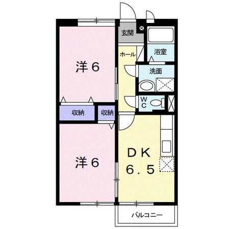 紀伊駅 徒歩10分 2階の物件間取画像